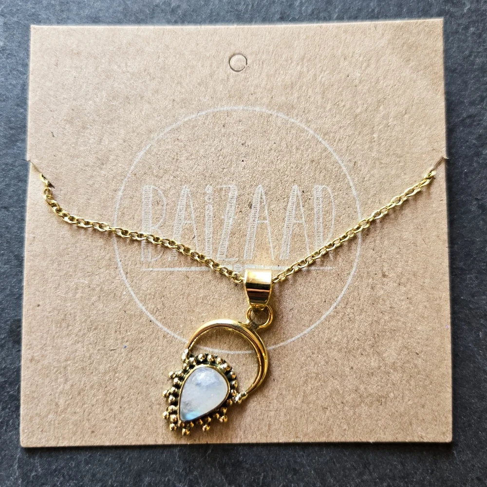 🦋LAST 1🦋 NWT Baizaar Moonstone Aura Necklace - Picture 2 of 5